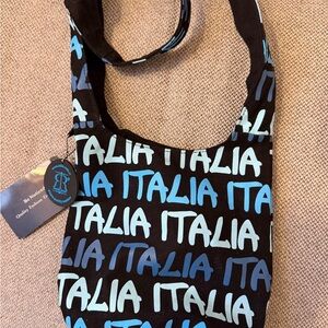 Robin Ruth Black and Blue Crossbody Bag